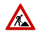Baustellenschild