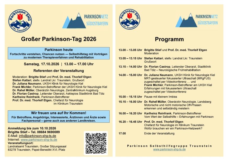 Flyer Großer Parkinson-Tag 2026