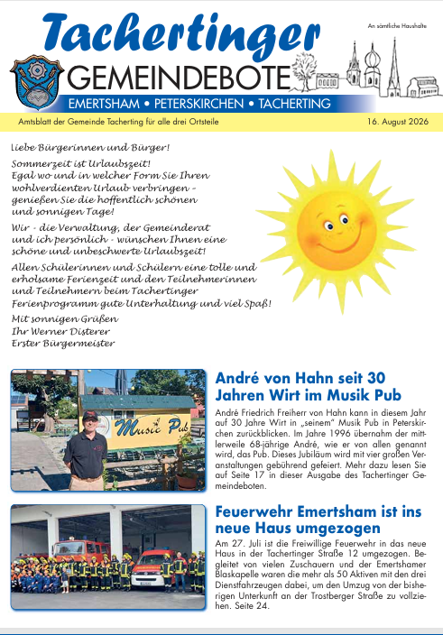Gemeindebote August 2026